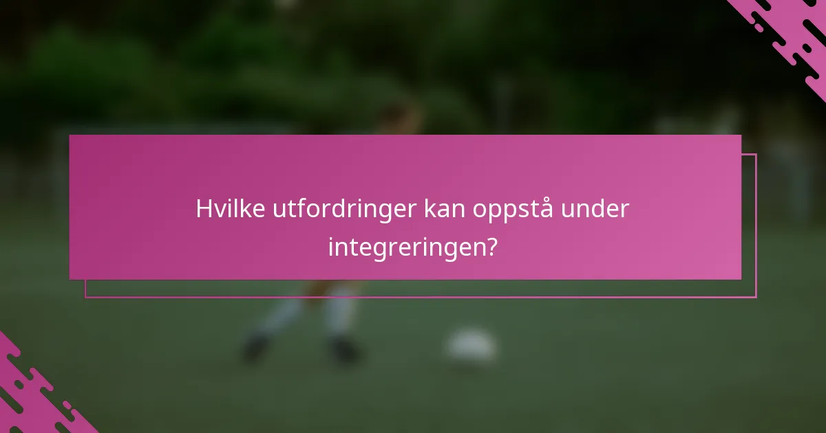 Hvilke utfordringer kan oppstå under integreringen?